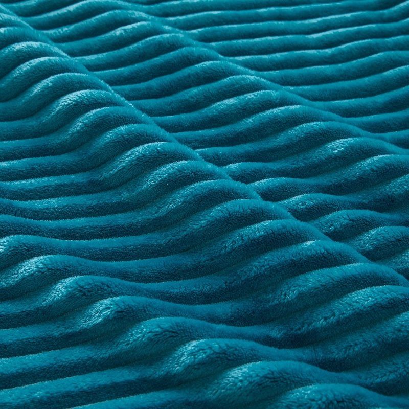 MIULEE Sherpa Blanket - 50 X 60 Inch Fleece Blankets and Throws - Lightweight Warm Soft Stripe Flannel Blanket Perfect for Bed 1 Pack - Miulee