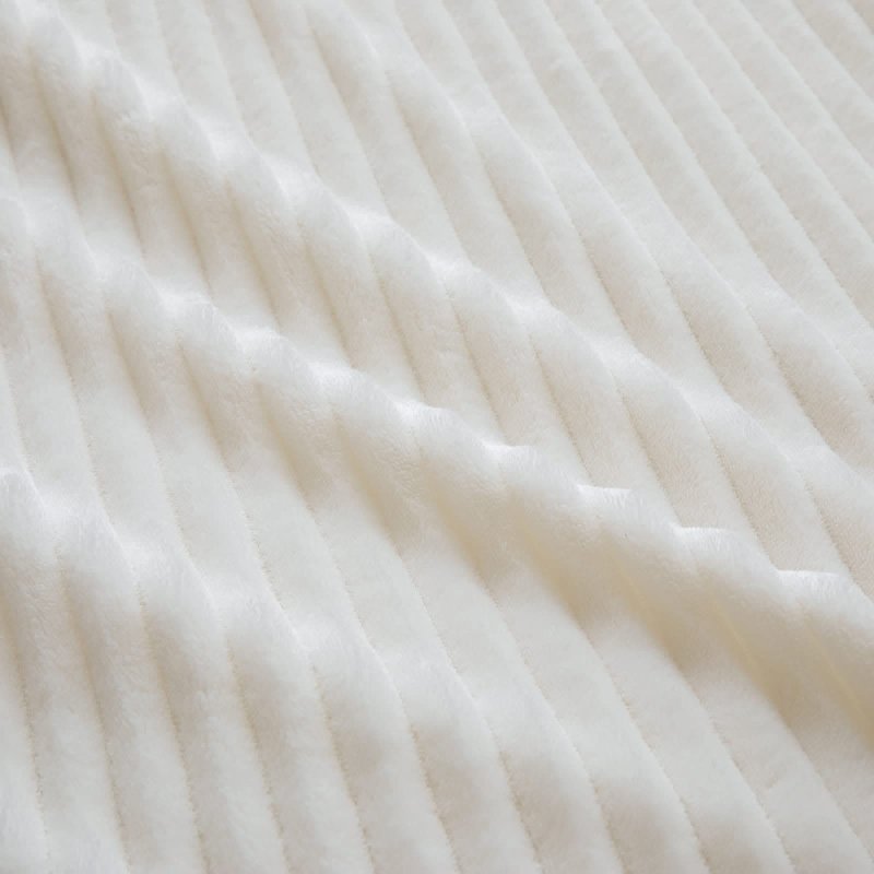 MIULEE Sherpa Blanket - 50 X 60 Inch Fleece Blankets and Throws - Lightweight Warm Soft Stripe Flannel Blanket Perfect for Bed 1 Pack - Miulee