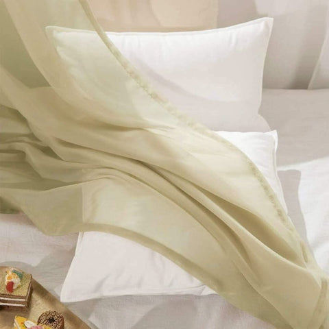 MIULEE Solid Sheer Curtains Elegant Grommet Window Voile Panels Drapes Treatment 2 Panels - Miulee
